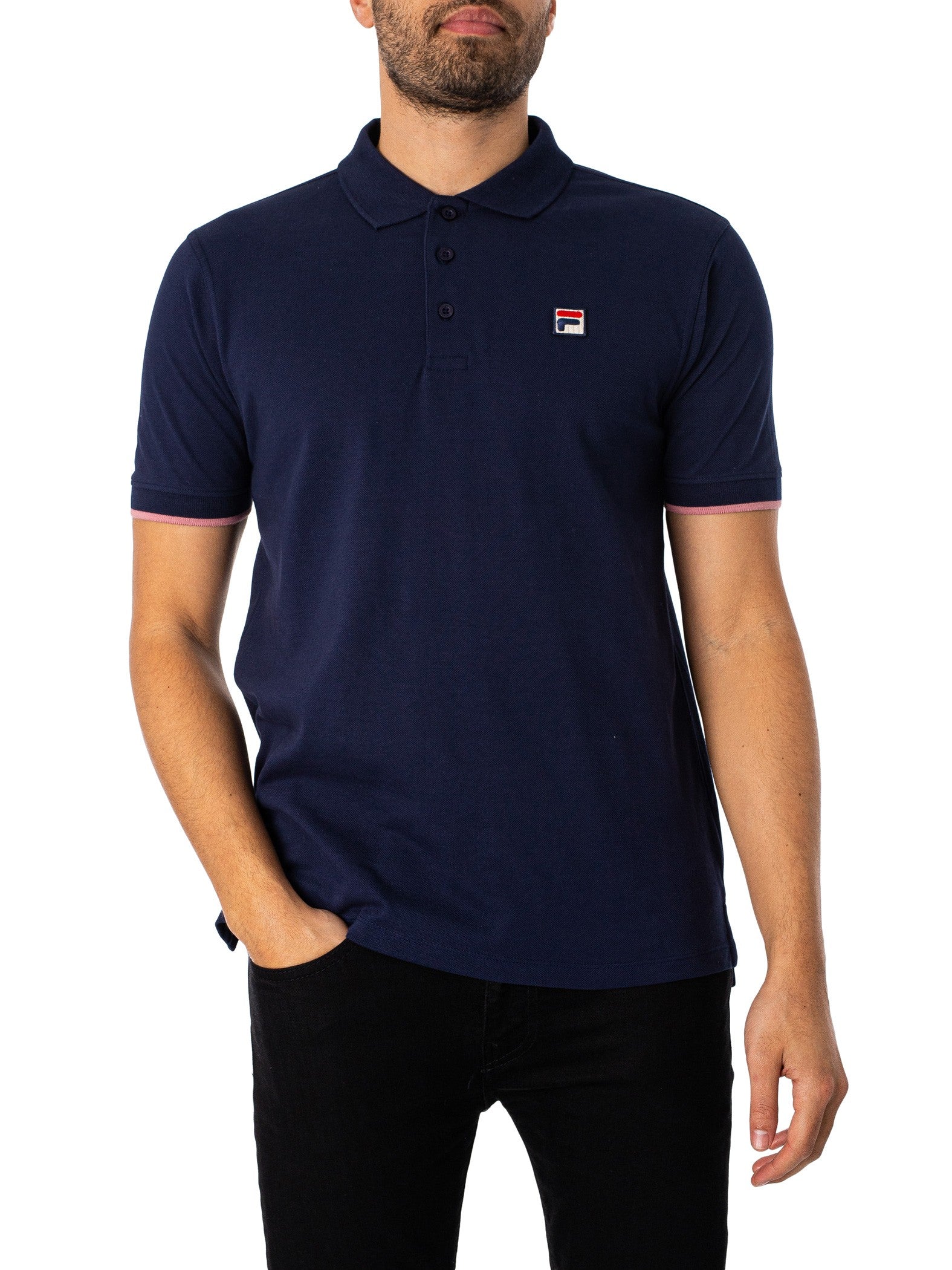 Ribbed basic polo