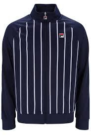 Stripe printed track top