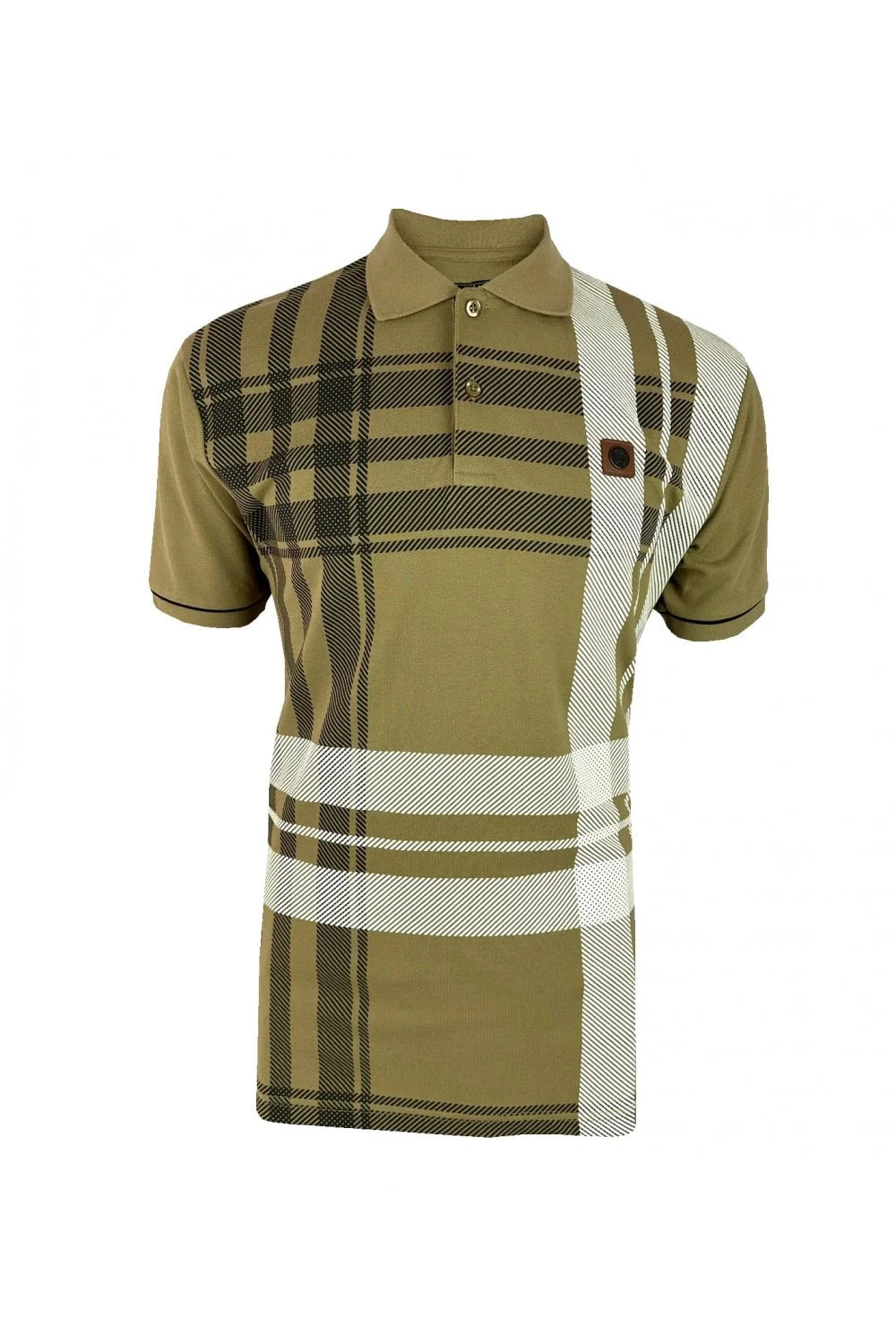 Oversize check panel polo